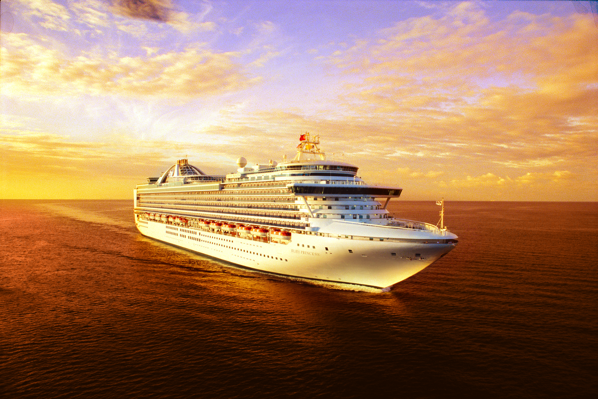 A photo of the Ruby Princess cruise ship