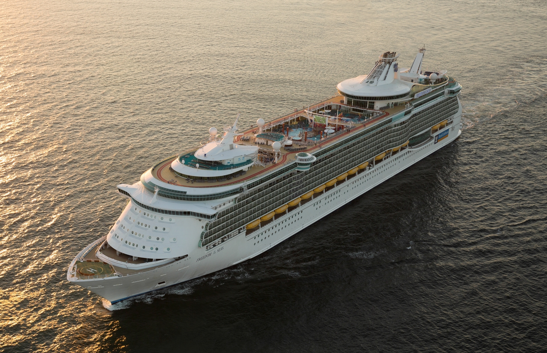 A photo of the Freedom of the Seas cruise ship