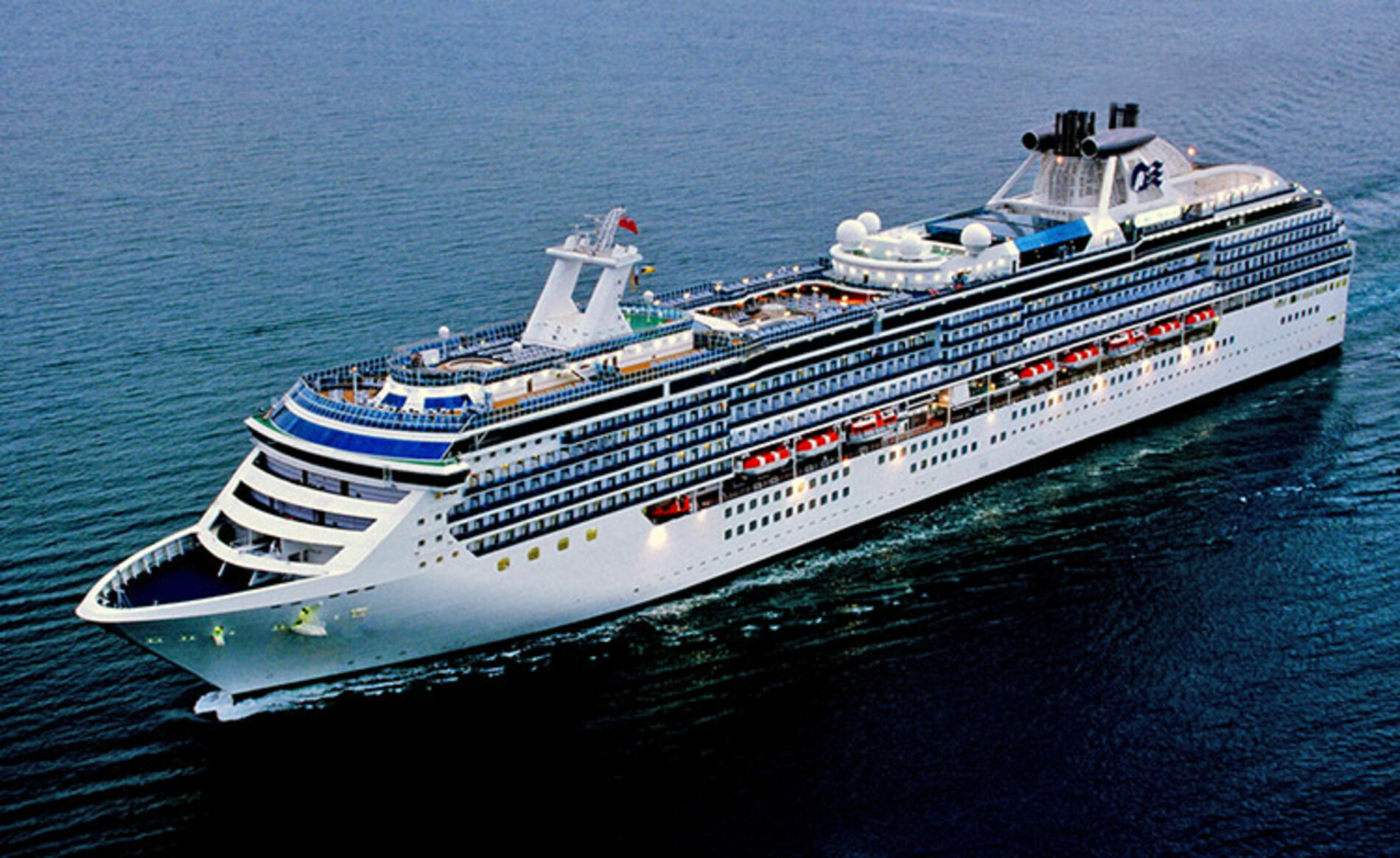 A photo of the Island Princess cruise ship