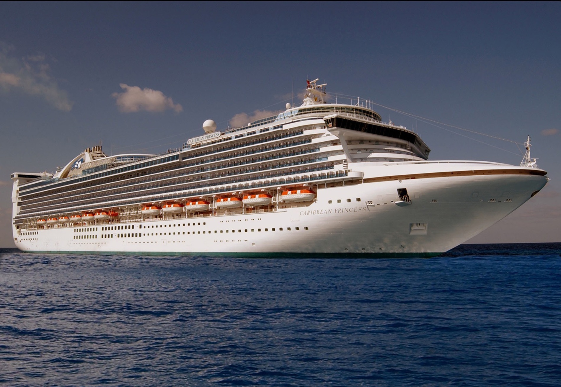 A photo of the Caribbean Princess cruise ship