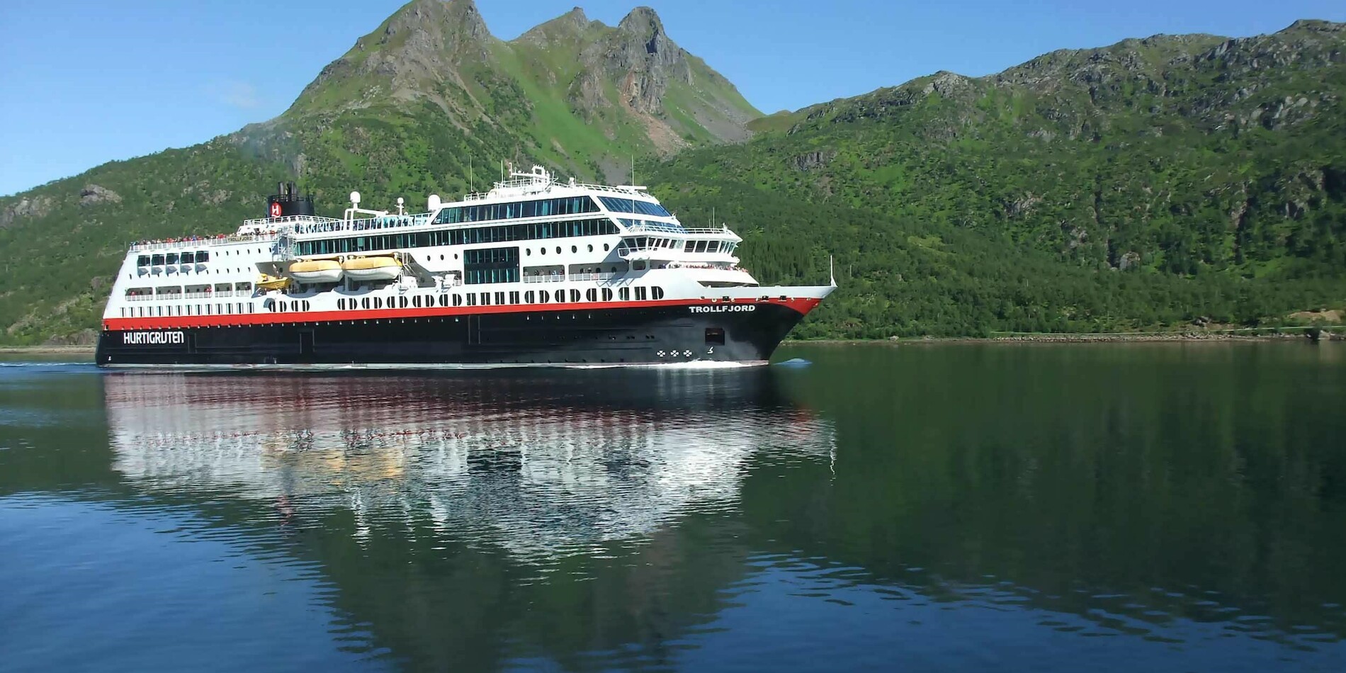 A photo of the MS Trollfjord cruise ship