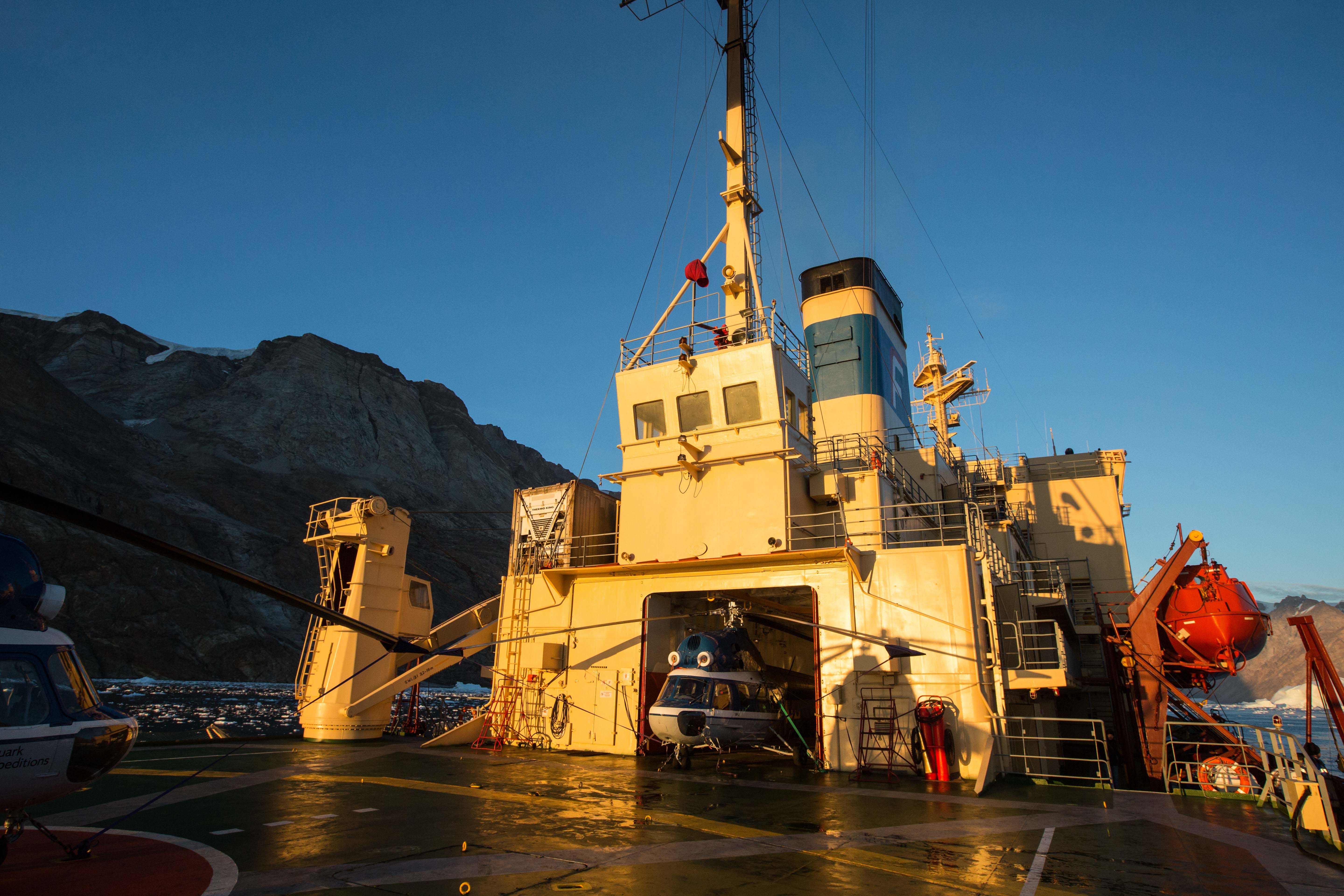 Quark Expeditions - Kapitan Khlebnikov - Helicopter Hanger.jpg