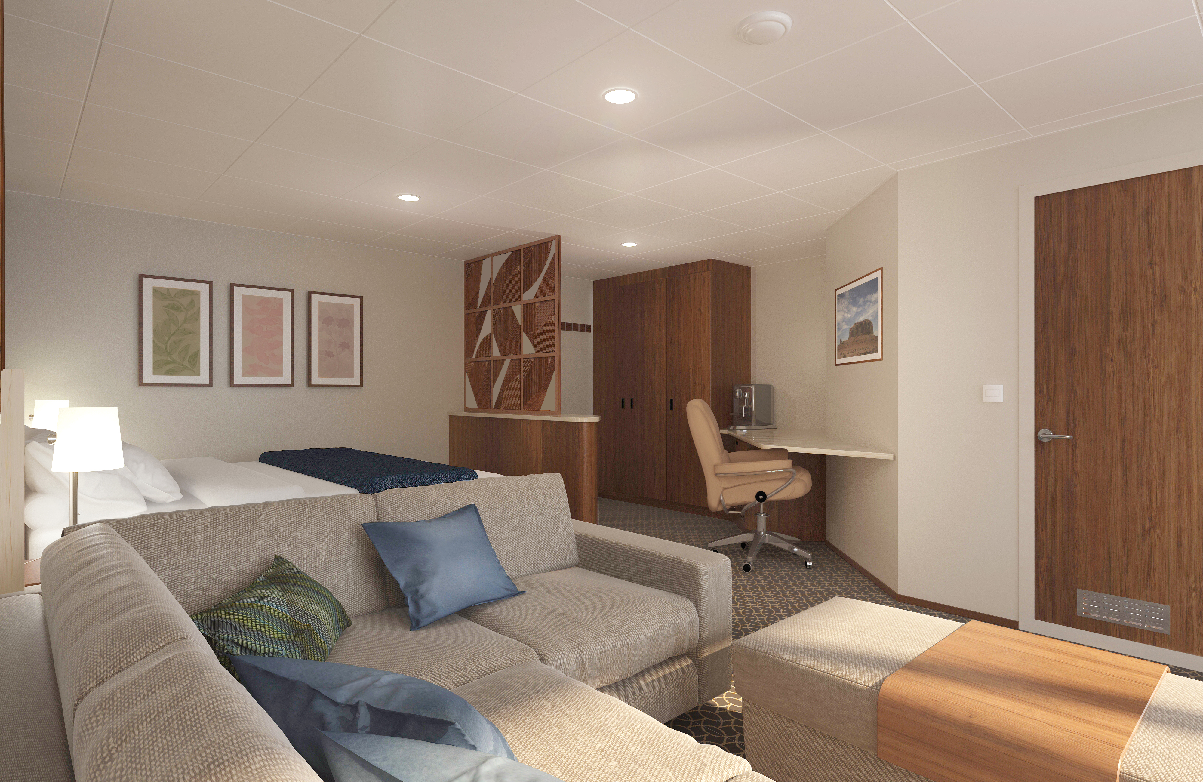 Coral Expeditions - Coral Geographer - Accommodation - Suite - Lounge View B.jpg