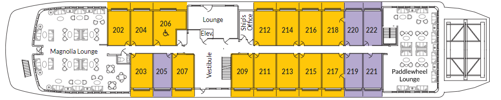 American Cruise Lines - Queen of the Mississippi - Deck Plan 2.png