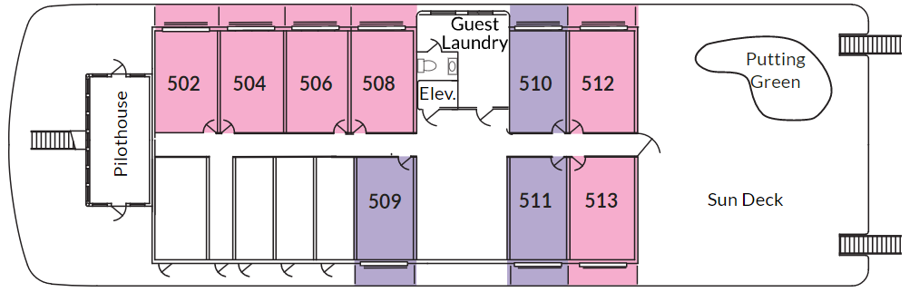 American Cruise Lines - Queen of the Mississippi - Deck Plan 5.png