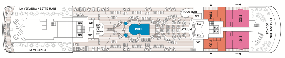 Regent Seven Seas Cruises Seven Seas Voyager Deck Plans Deck 11.png