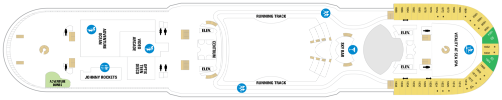 Royal Caribbean International, Adventure of the seas, Deck 12.png