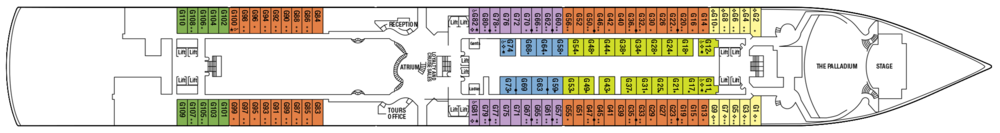 P&O Crusies, Arcadia, Deck 1 - G Deck.png