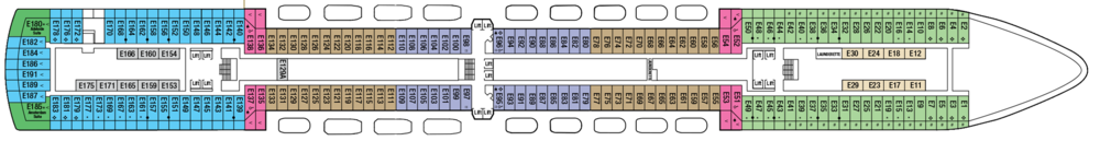 P&O Crusies, Arcadia, Deck 4 - E Deck.png