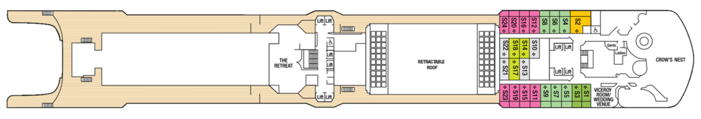 P&O Crusies, Arcadia, Deck 10 - Sun Deck.png