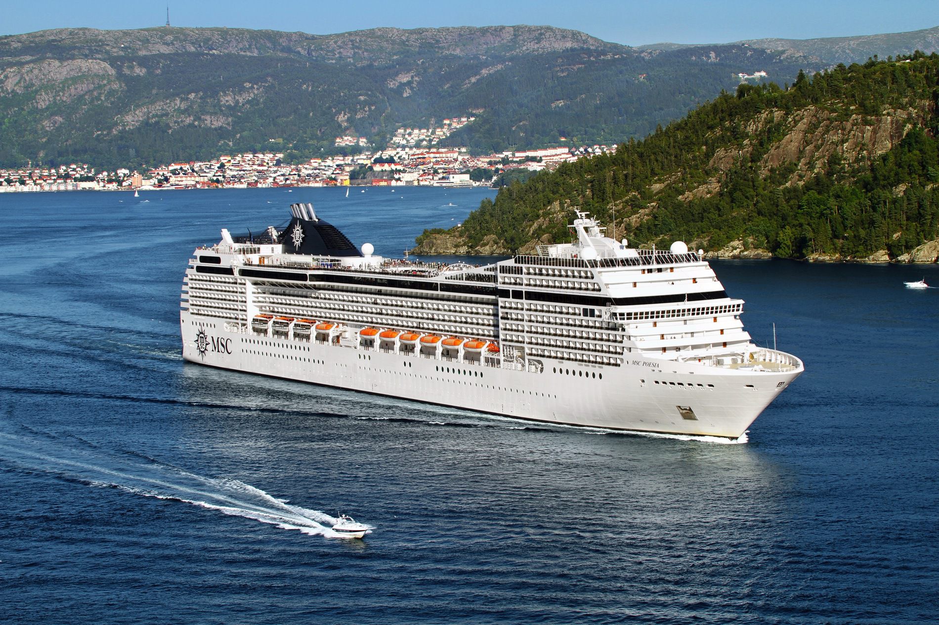 A photo of the MSC Poesia cruise ship