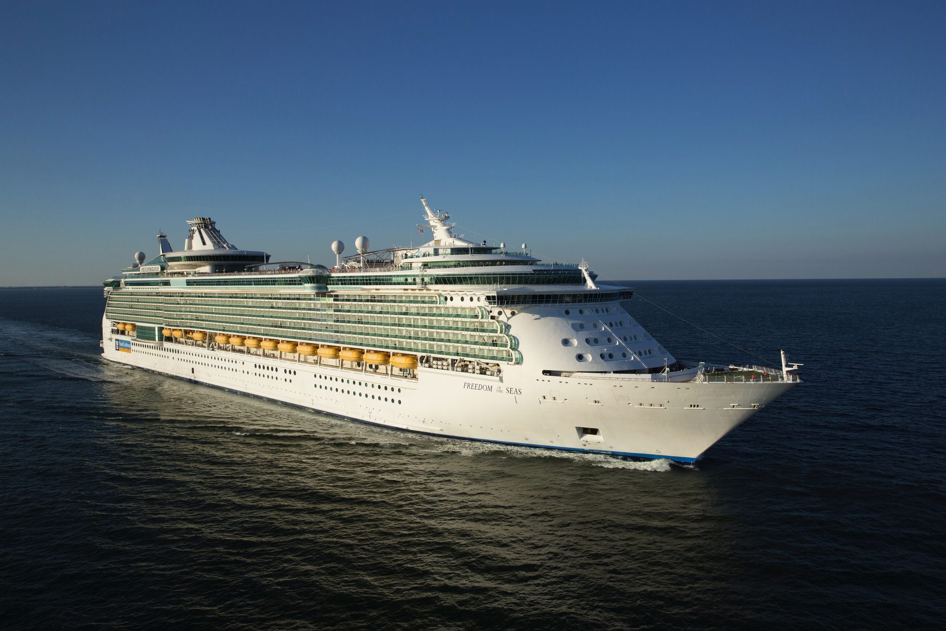 A photo of the Freedom of the Seas cruise ship