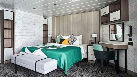 Marella Cruises, Marella Discovery Royal Suite Bedroom 1.jpg